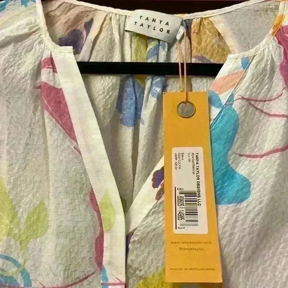 Tanya Taylor Illa Woman’s Silk Blend Top Size 6 - Picture 6 of 9